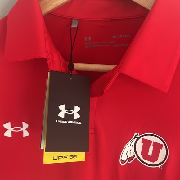 Under Armour Golf Men's Polo Shirt Utah Utes Size Small NEW WITH TAGS - Picture 4 of 9
